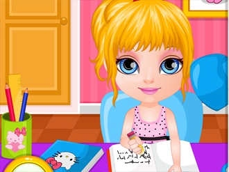 baby barbie homework slacking video