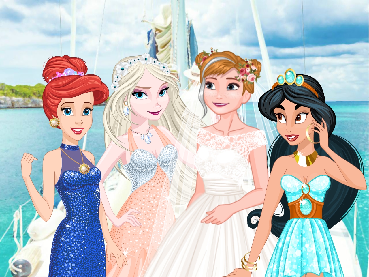 Online igrica Princesses Wedding Guests