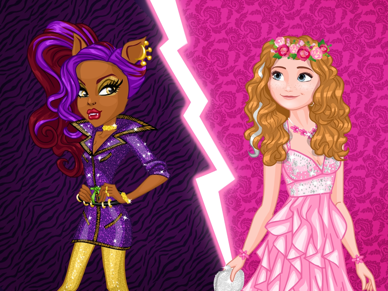Online igrica Princesses vs Monsters Top Models free for kids